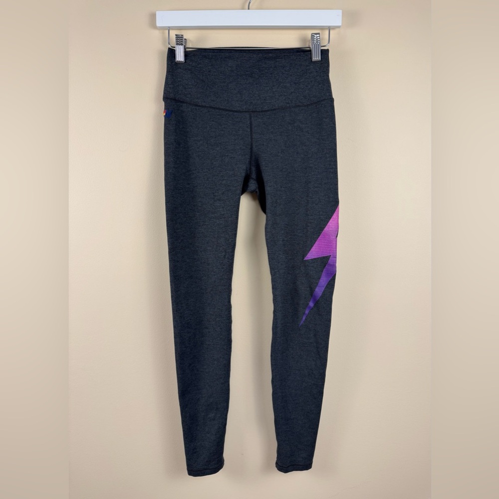 Aviator Nation Women’s Full-Length High Rise Bolt Fade Leggings Sz S - Picture 2 of 13
